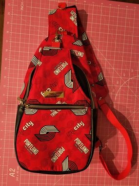Portland Trail Blazers Unisex  Red Sling Backpack